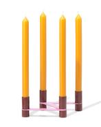 HEMA Kandelaar 15x7cm metaal zigzag bordeaux, Huis en Inrichting, Woonaccessoires | Kandelaars en Kaarsen, Verzenden, Nieuw