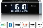 Wekkerradio - Digitale wekker - Alarmklok - Zwart - Lenco -, Verzenden, Zo goed als nieuw