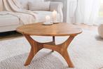 Massief houten salontafel ARCHITECTURE 70 cm acacia, Ophalen of Verzenden, Nieuw