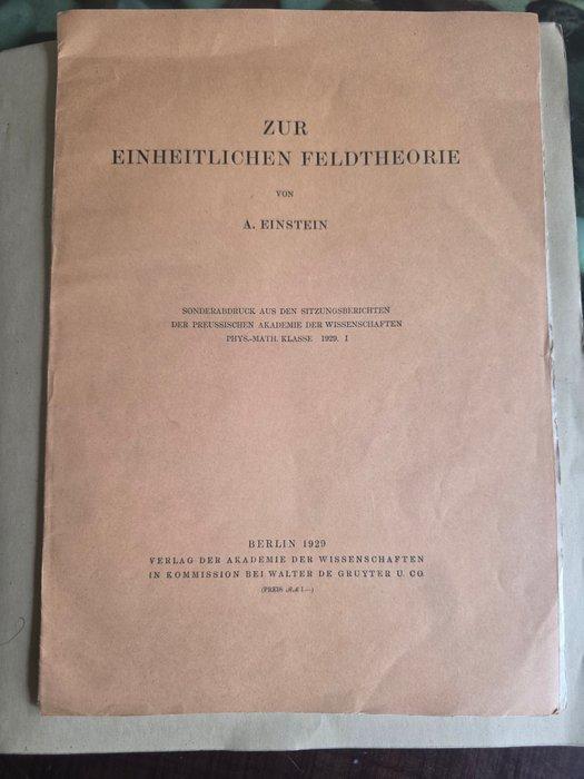 A. Einstein - Zur einheitlichen Feldtheorie - 1929, Antiek en Kunst, Antiek | Boeken en Bijbels