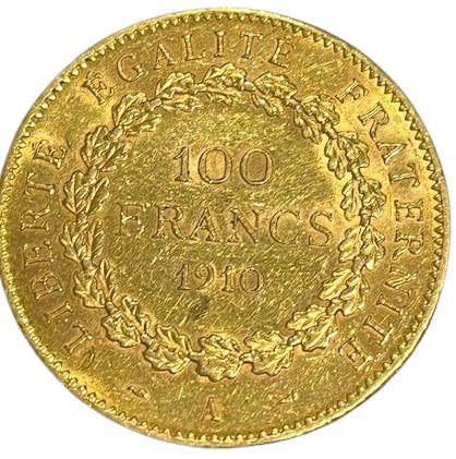 Gouden 100 Francs Guardian Angel (Genius) (1907-1913), Postzegels en Munten, Munten en Bankbiljetten | Verzamelingen, Munten, Verzenden