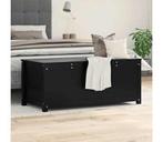 Grenen Opbergbox Zwart | 110cm | Tweedekansje met Korting, Ophalen of Verzenden, Nieuw