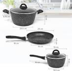 Joejis Kitchen - 3 delige pannenset - voor inductie - met, Huis en Inrichting, Verzenden, Nieuw