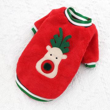 Kersttrui - voor kleine honden - Rood met Rendier (Kerstmis) beschikbaar voor biedingen