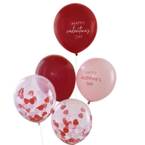 Ballonnen Set Happy ValentineS Day 30cm, Hobby en Vrije tijd, Feestartikelen, Nieuw, Verzenden