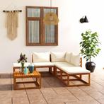 vidaXL 6-delige Loungeset met kussens massief acaciahout, Verzenden, Nieuw, Hardhout, Loungeset