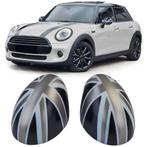 Union Jack Spiegelkappen Zwart Grijs Mini F54 F55 F56 CP174, Nieuw, Mini
