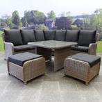 Bilbao hoek dining loungeset 6 delig grijs, Tuin en Terras, Tuinsets en Loungesets, Ophalen of Verzenden, Nieuw, Wicker