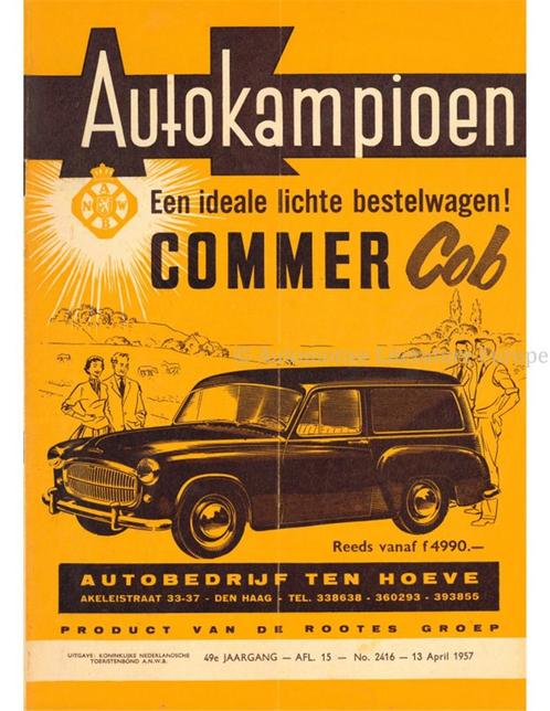 1957 AUTOKAMPIOEN MAGAZINE 15 NEDERLANDS, Boeken, Auto's | Folders en Tijdschriften
