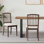 vidaXL Eettafelstoelen 2 pcs Licht Bruin 50 x 52,5 x 91 cm, Huis en Inrichting, Verzenden, Nieuw, Bruin