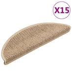 vidaXL Trapmatten zelfklevend 15 st sisal-look 56x17x3 cm, Verzenden, Nieuw