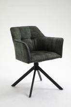 Design stoel LOFT groen fluweel draaibaar metalen frame, Huis en Inrichting, Stoelen, Ophalen of Verzenden, Nieuw