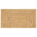 vidaXL Gebied Tapijt Beige 60 x 110 cm Jute, Huis en Inrichting, Verzenden, Nieuw, Beige