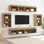 vidaXL Entertainment Centrum 8 pcs artisanaal eikenkleurig, Huis en Inrichting, Minder dan 50 cm, Verzenden, Nieuw, Minder dan 100 cm