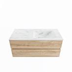 MONDIAZ VICA-DLUX 110cm badmeubel onderkast Washed Oak 2, Ophalen of Verzenden, Nieuw, Bad