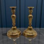 Kandelaber Luis XVI goudkleurig in ormolu-stijl - Verguld, Antiek en Kunst