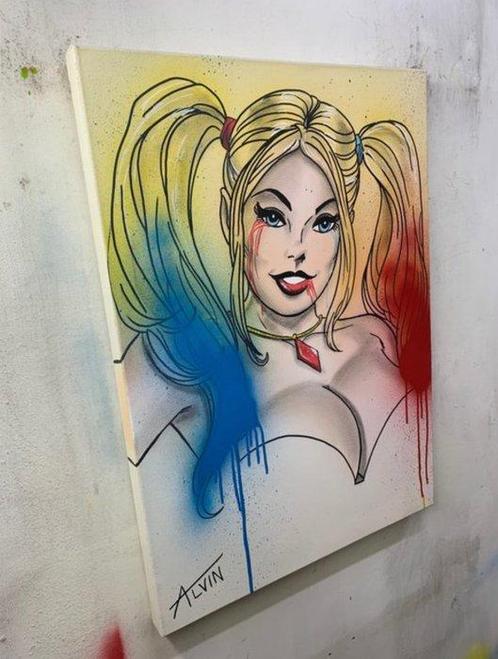 Alvin Silvrants (1979) - Harley Quinn - Busty Harley, Antiek en Kunst, Kunst | Schilderijen | Modern