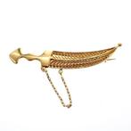 Gouden broche van een Arabische dolk, Ophalen of Verzenden, Gebruikt, Overige kleuren, Goud