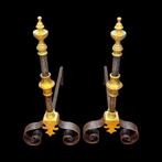 Vuurbok - Grandes Luis XVI - 70 cm - IJzer, Messing