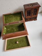 Sieradendoos - Hout - Handgemaakt juwelenkastje, Antiek en Kunst