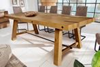 Massieve eettafel FINCA 240cm vintage bruin gerecycled, Huis en Inrichting, Tafels | Eettafels, Ophalen of Verzenden, Nieuw