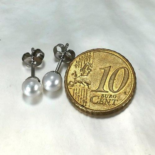 Zonder Minimumprijs - Oorbellen Zilver Parel - Akoya parels, Sieraden, Tassen en Uiterlijk, Oorbellen