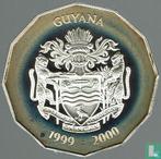 Guyana 2000 dollar 1999 (PROOF) Millennium dawn, Postzegels en Munten, Munten | Amerika, Verzenden, Losse munt, Goud
