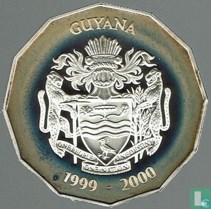 Guyana 2000 dollar 1999 (PROOF) Millennium dawn, Postzegels en Munten, Munten | Amerika, Losse munt, Goud, Zilver, Verzenden