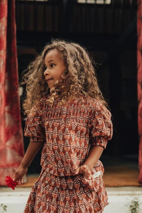Katherine blouse Vintage rood  Baje Maat 74, Kinderen en Baby's, Babykleding | Maat 74, Meisje, Nieuw, Ophalen of Verzenden