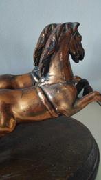sculptuur, biga con guerriero armato - 27 cm - Brons, Hout, Antiek en Kunst, Antiek | Keramiek en Aardewerk