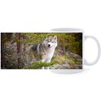 Beker - Husky op Rotsen in Bos NIEUW, Ophalen of Verzenden, Nieuw