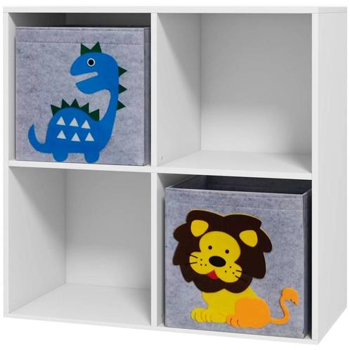 TRUUSK Kinderboekenkast met 2 Opbergdozen - Voor Kinderkamer, Kinderen en Baby's, Kinderkamer | Commodes en Kasten, Nieuw, Verzenden