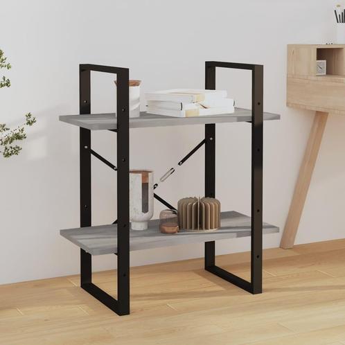 vidaXL Boekenkast 60x30x70 cm bewerkt hout grijs sonoma, Huis en Inrichting, Kasten | Boekenkasten, 25 tot 50 cm, Nieuw, Overige houtsoorten