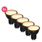 5-pack Zwarte GU10 LED spot Antonie, 3 Watt, 2700K (Warm, Nieuw, Ophalen of Verzenden, Led-lamp, Minder dan 30 watt