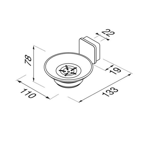 Zeephouder Geesa Topaz Glas Met Muurbeugel Chroom, Doe-het-zelf en Verbouw, Sanitair, Ophalen of Verzenden
