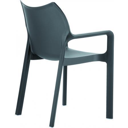 (MDK-105017) Siesta Diva 4-pootsstoel antraciet, Huis en Inrichting, Stoelen, Nieuw, Ophalen of Verzenden