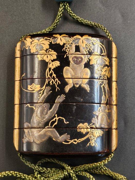 Inro, ojime Edo-periode - Hout, vernis, goud - Japan -, Antiek en Kunst, Antiek | Overige Antiek