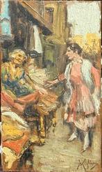 Vincenzo Migliaro (1858-1938), Attr. - Mercato a Napoli