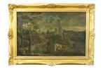 Europese school (XVIII) - Weite Landschaft mit Hirtin,