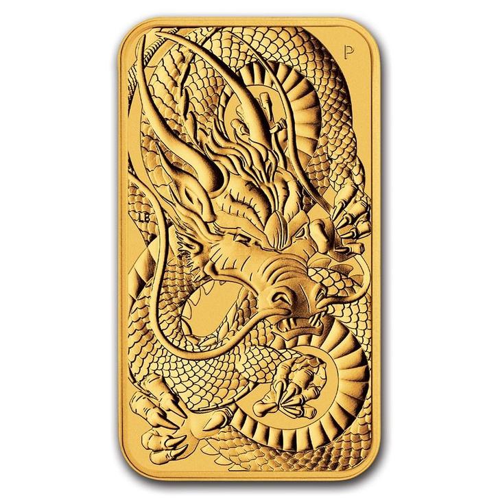 Gouden Rectangle dragon 1 oz 2021 muntbaar, Postzegels en Munten, Munten | Oceanië, Losse munt, Goud, Verzenden
