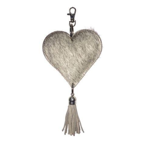 sleutelhanger hart grijs 10cm, Huis en Inrichting, Woonaccessoires | Overige, Verzenden