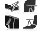 tectake® aluminium ligstoel - opklapbare tuinligstoel met, Caravans en Kamperen, Verzenden, Nieuw