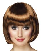 Pruik bobline bruin, Kleding | Dames, Carnavalskleding en Feestkleding, Ophalen of Verzenden, Nieuw