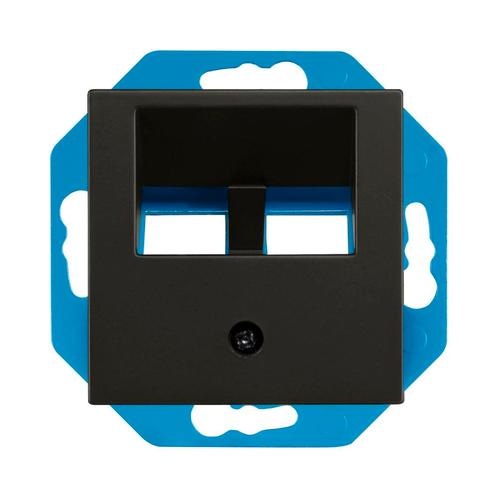 Modular Jack 30° 2-voudig met Centraalplaat V1/J1 serie, Doe-het-zelf en Verbouw, Elektra en Kabels, Nieuw, Ophalen of Verzenden