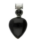 Zilveren zwarte Onyx edelsteen in hartvorm XL hanger, Sieraden, Tassen en Uiterlijk, Kettinghangers, Verzenden, Nieuw