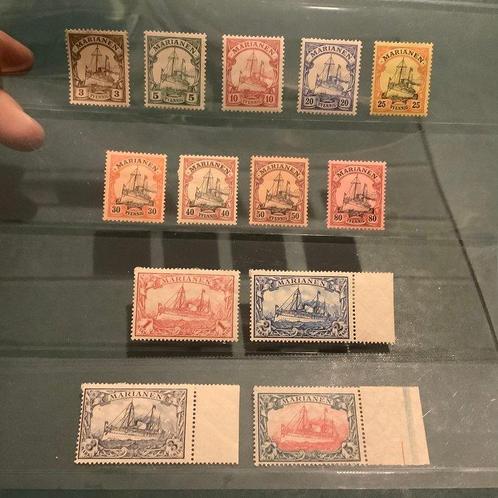 Mariana Eilanden 1901/1919 - Zeiljacht - Michel 7/18 and 21, Postzegels en Munten, Postzegels | Europa | Duitsland