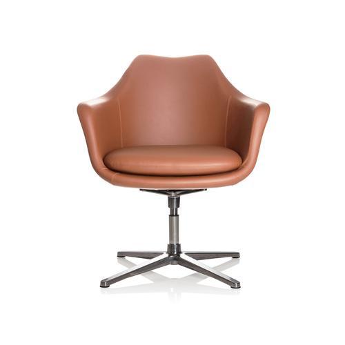 Loungestoel | Kunstleder | Bruin | Artemia, Huis en Inrichting, Bureaus, Nieuw, Verzenden