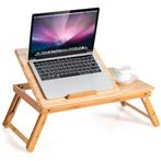 LIVSK Bamboe Laptoptafel - Verstelbaar en Kantelbaar - Opvou, Computers en Software, Laptoptafels, Verzenden, Nieuw