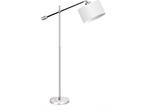 Staande vloerlamp booglamp verstelbaar zilver wit creme, Huis en Inrichting, Lampen | Vloerlampen, Verzenden, Nieuw