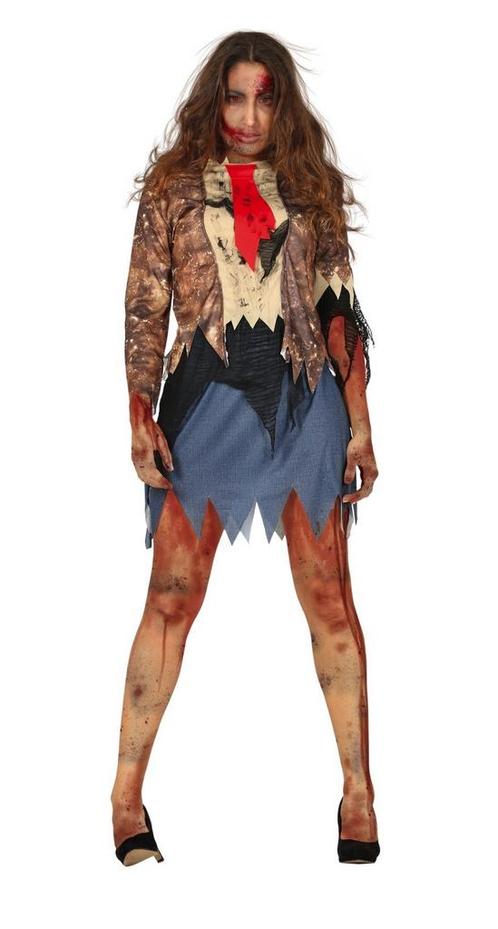 Zombie Halloween Kostuum Dames L, Hobby en Vrije tijd, Feestartikelen, Nieuw, Verzenden
